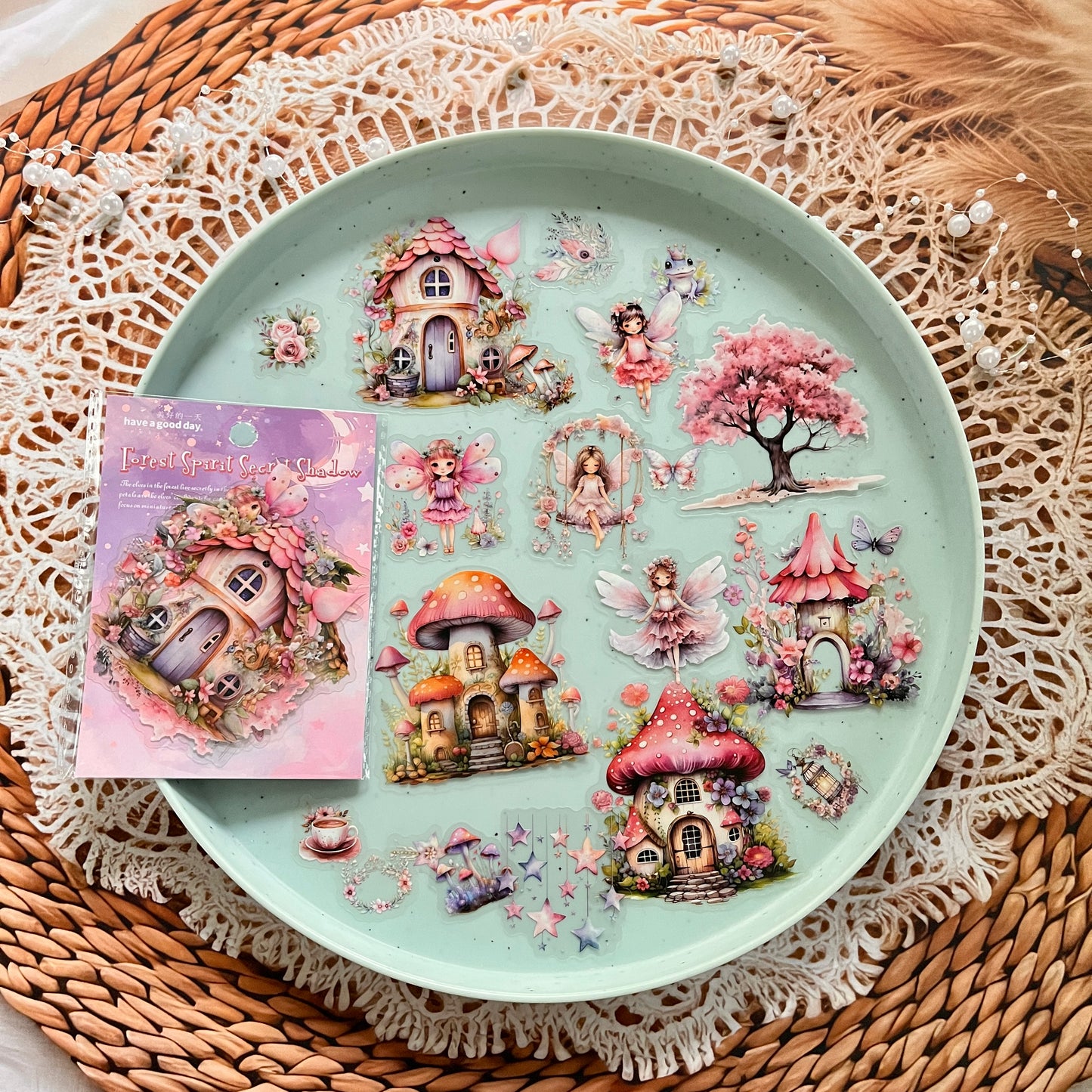 20pcs Forest Spirit Secret Shadow Series Forest Theme Stickers