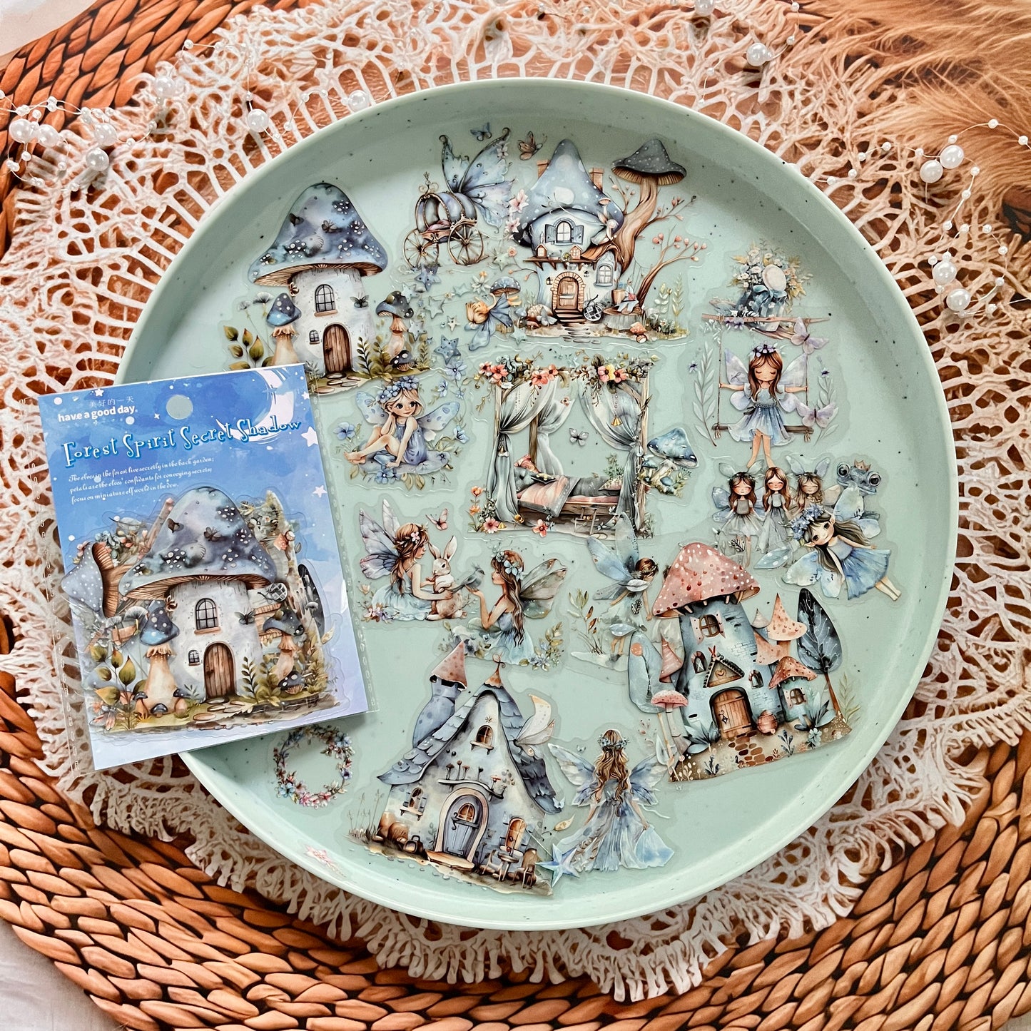 20pcs Forest Spirit Secret Shadow Series Forest Theme Stickers