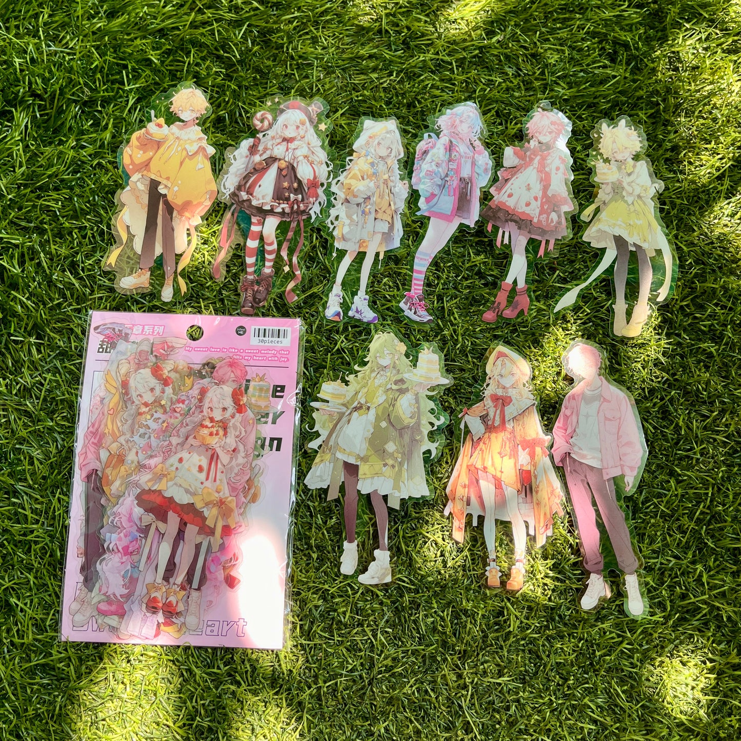 30 Pcs Anime Girl and Boy Series Kawaii Decoration Stickers Pack for journal