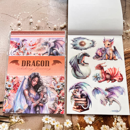 20 Sheets Dragon Fantasy Journey Sticker Book