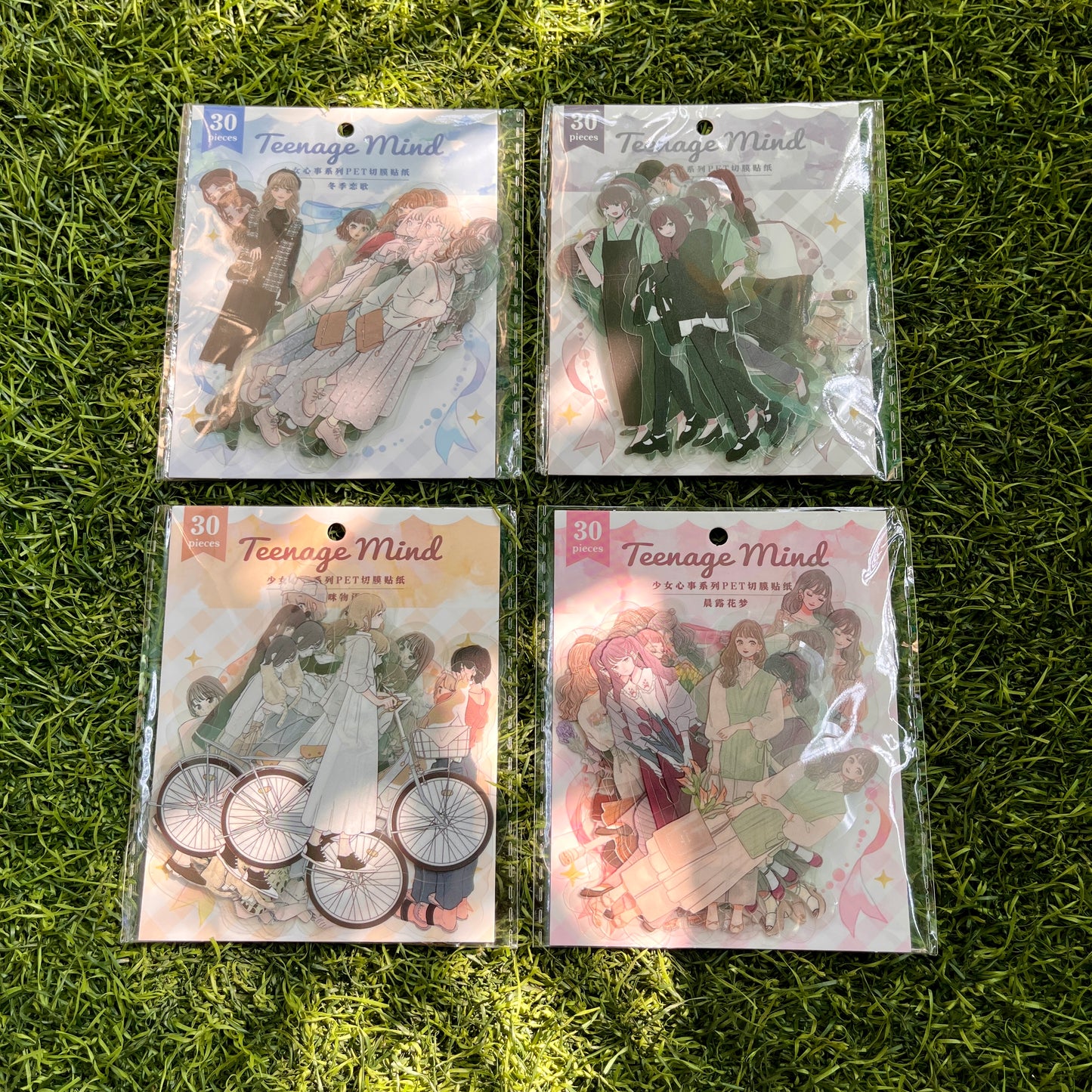 30 Pcs Beautiful Girl Series Literature Style Decoration Stickers Pack