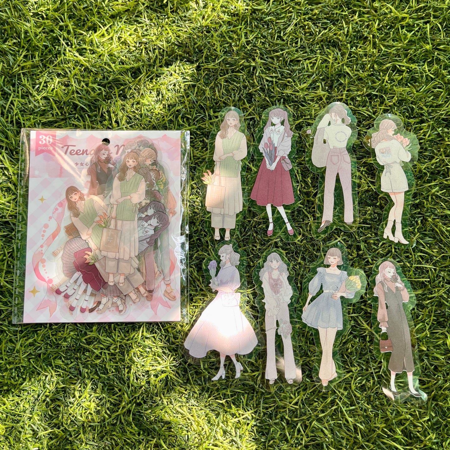 30 Pcs Beautiful Girl Series Literature Style Decoration Stickers Pack