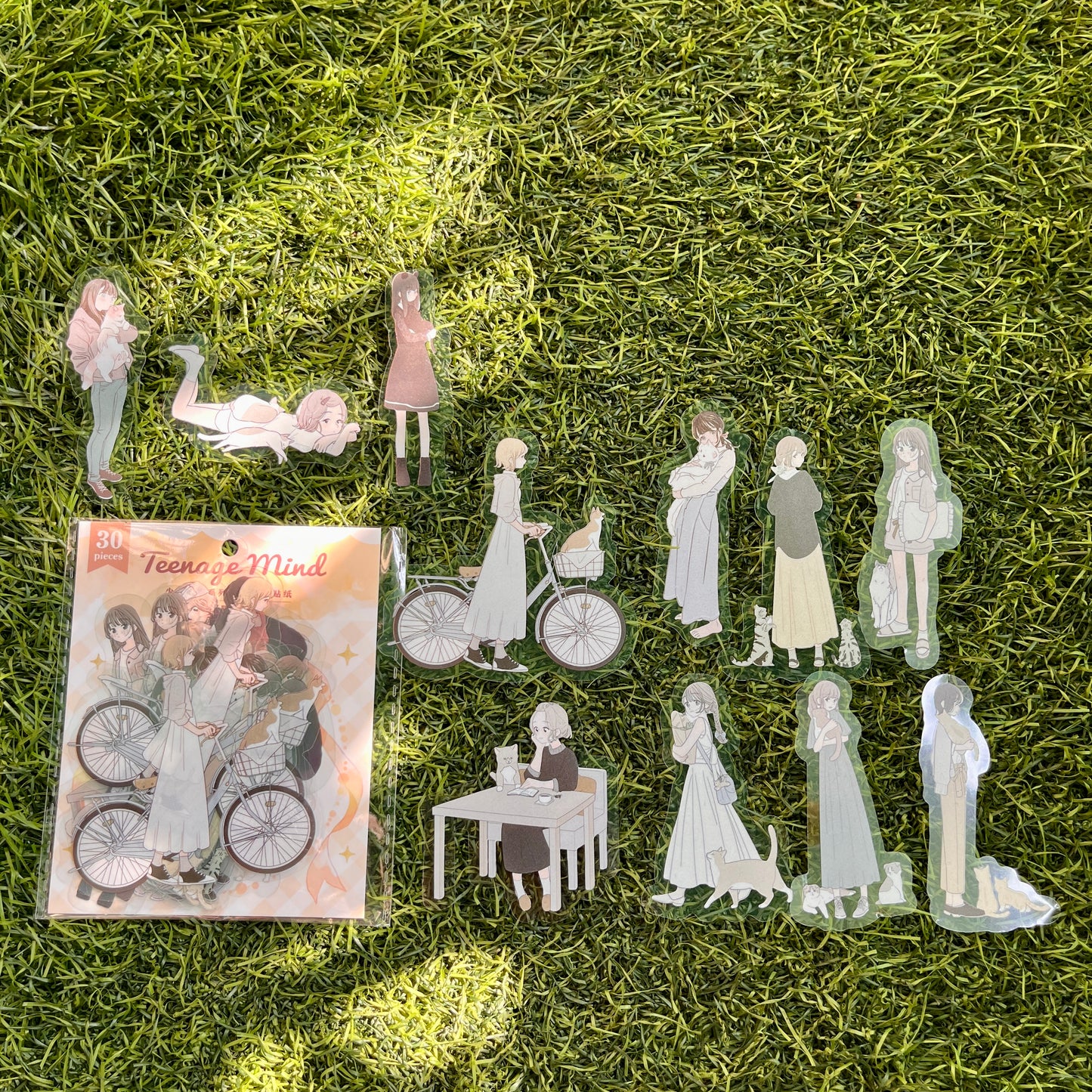 30 Pcs Beautiful Girl Series Literature Style Decoration Stickers Pack
