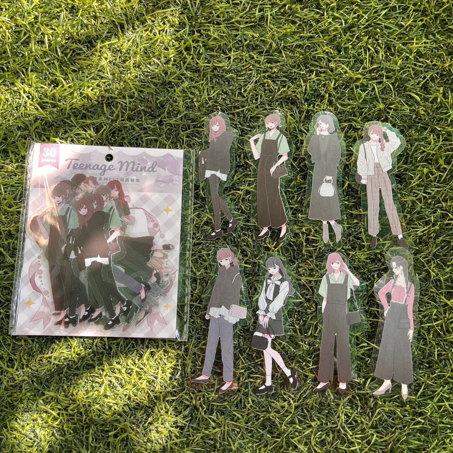 30 Pcs Beautiful Girl Series Literature Style Decoration Stickers Pack