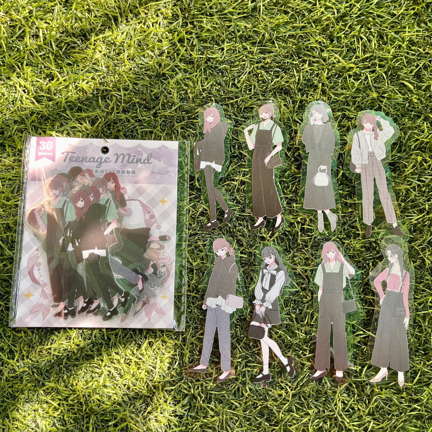 30 Pcs Beautiful Girl Series Literature Style Decoration Stickers Pack