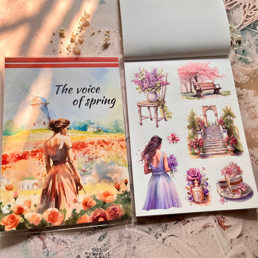 20 Sheets The Voice of the Spring Pretty Character Sticker Book