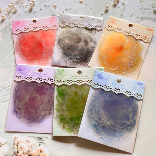 20 pcs Flower Shadow Dream Catcher Series Watercolor Sticker Pack