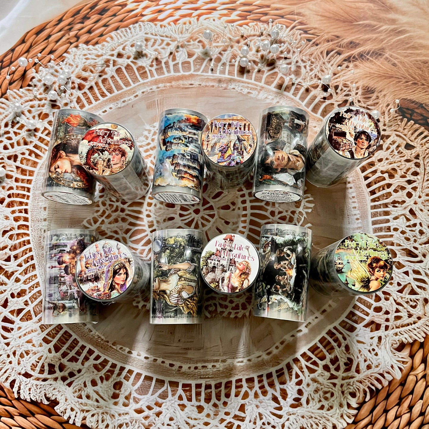 65mm*200cm A Fairy Tale Adventure Series Vintage Character Pet Tape