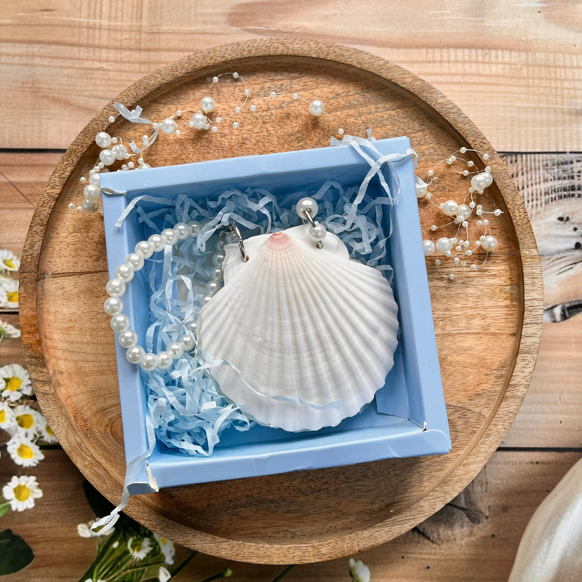 1 Pure White Seashells Handcrafted Eco Friendly Seaside Souvenir Journal