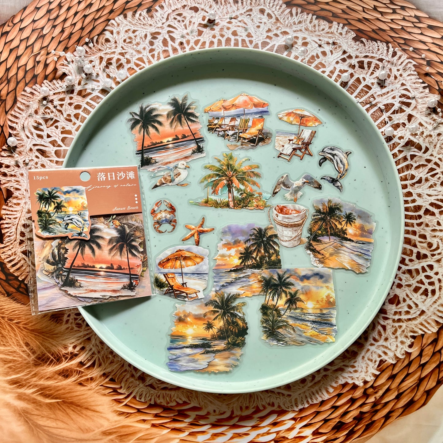 15 Pcs Nature Journey Series Vintage Forest Pet Sticker Pack