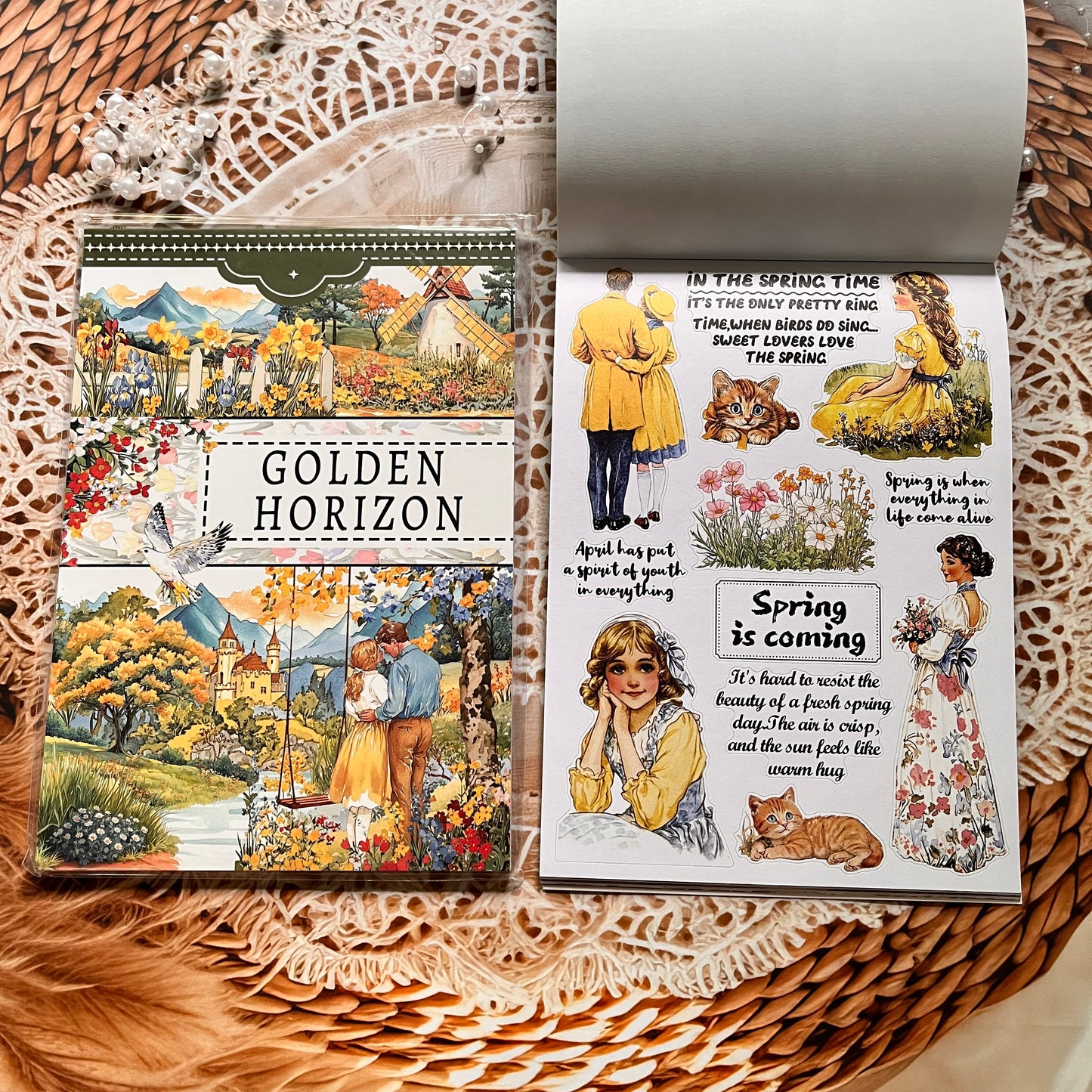 20 Sheets Primitive Dinosaur European and American Style Characters Sticker Books