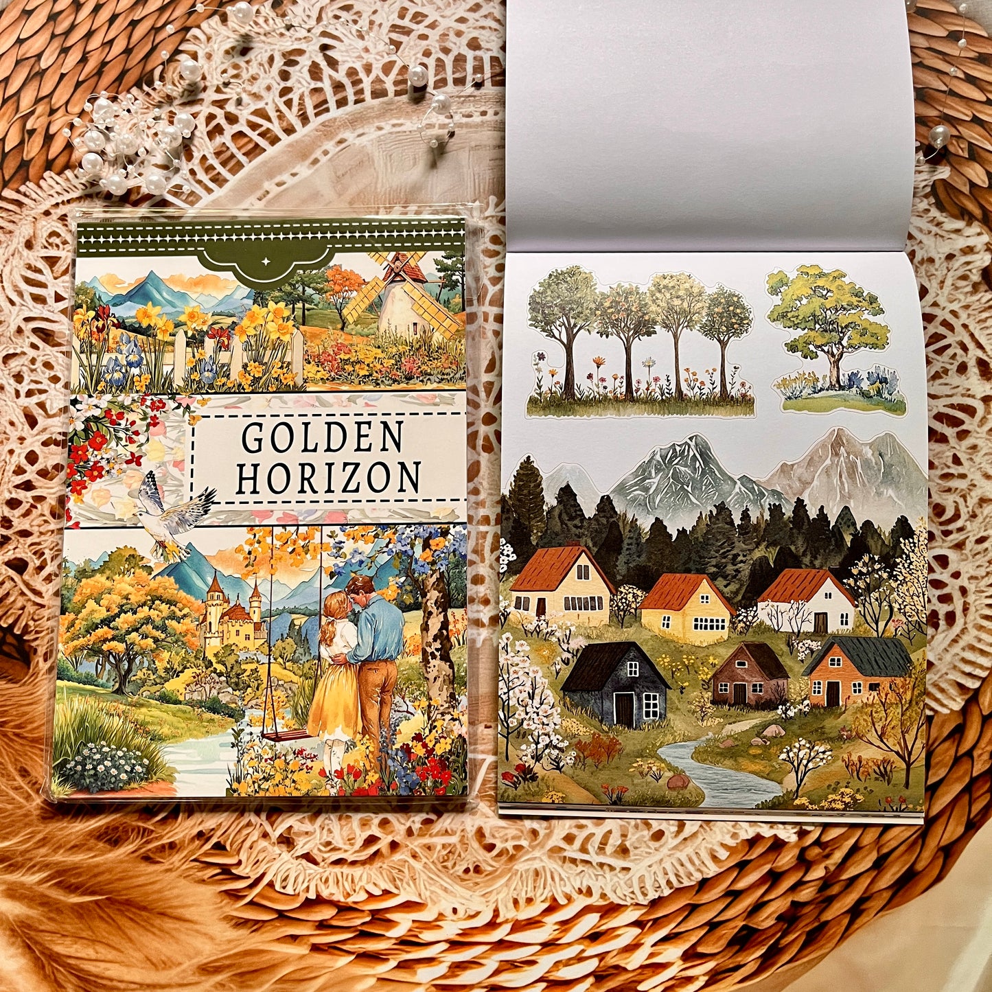20 Sheets Primitive Dinosaur European and American Style Characters Sticker Books
