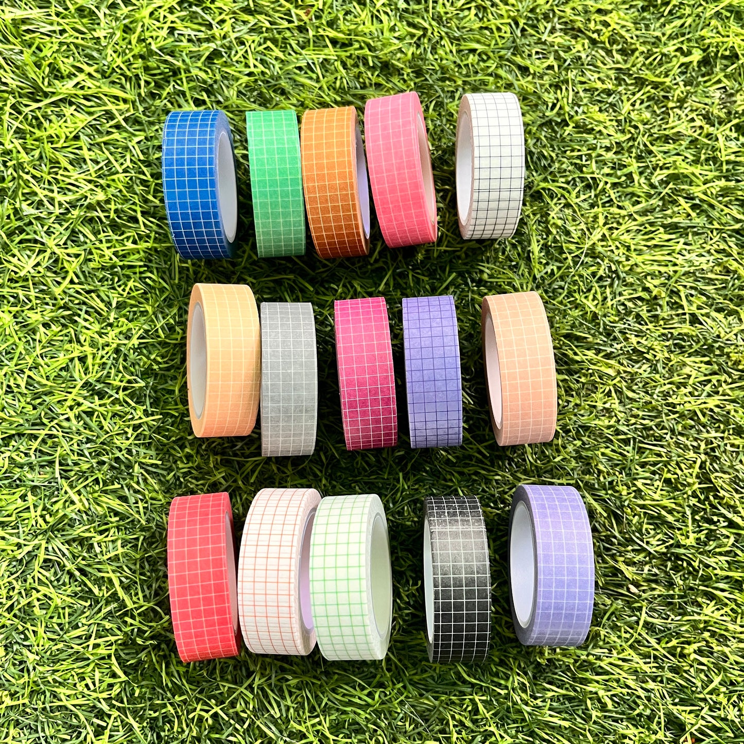 Colorful Grid DIY Scrapbooking Diary Washi Tape: 15mm*10m