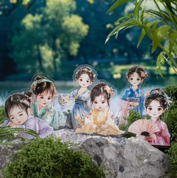 10 Pcs Little Fairy Kids series character-themed Stickers