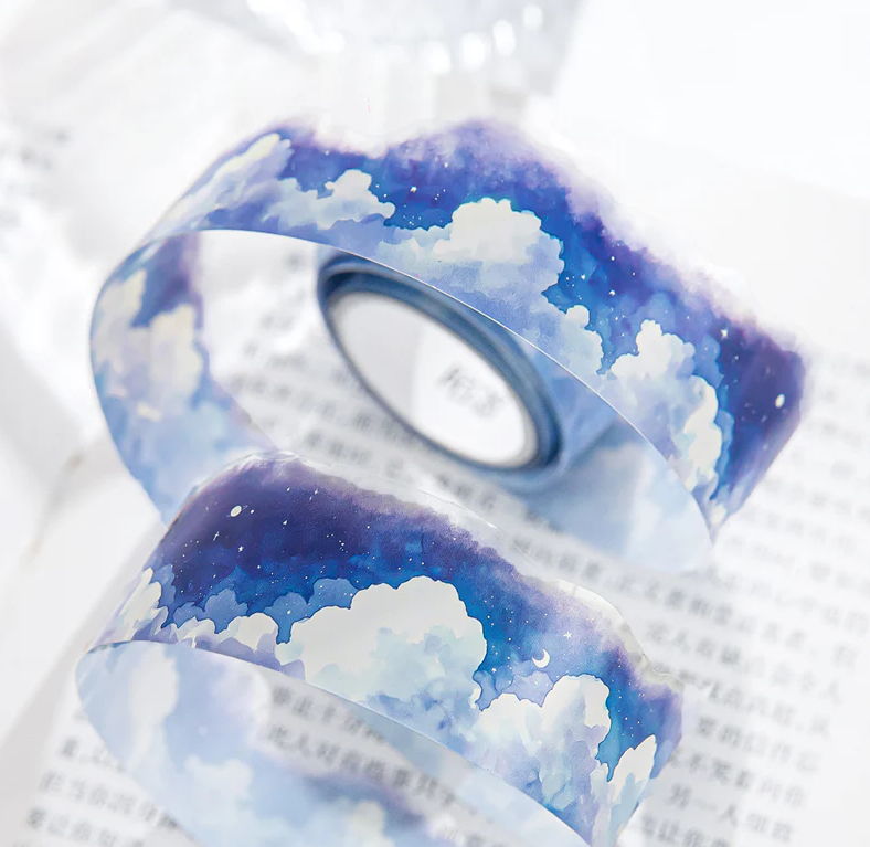 30mm*200cm Walking Towards The Sea of Cloud Series Vintage Landscaping PET Tape