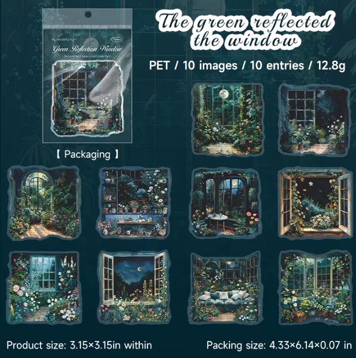 10 Pcs Large Size Wonderful Night Series Sticker Pack