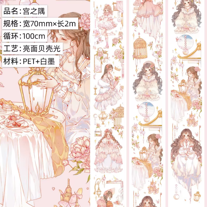 2M Roll Corner of the Palace Glossy pet Tape
