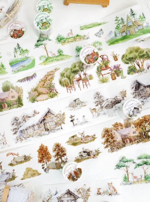 1 Roll Wind Journey Series Journey Landscape Washi Tape