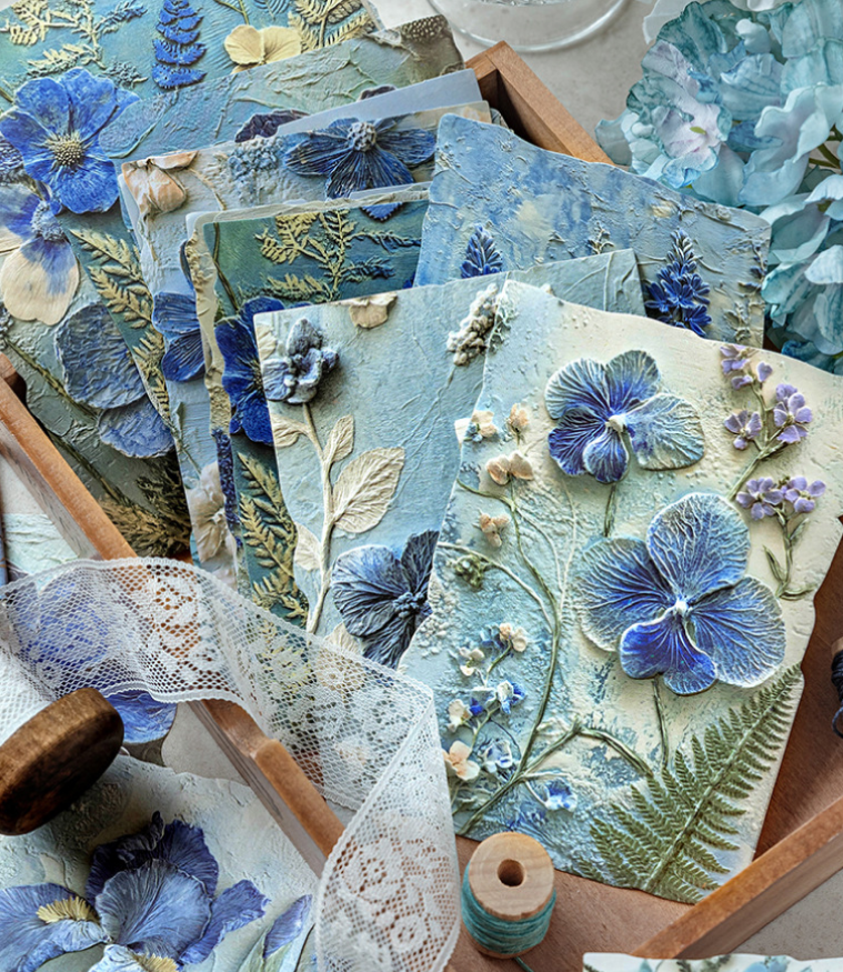 23 Pcs Flower and Grass Love Letter Series Vintage Relief Floral Material Paper