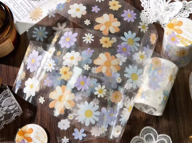 1 roll special oil die-cutting daisy small fresh floral Tape