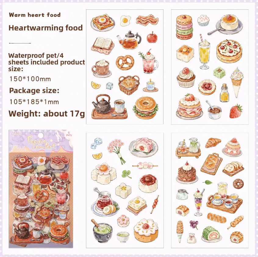 4 Sheets Happiness Guide Series Cute Bullet Journal Stickers