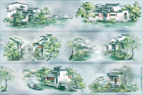 Leaves Full Crown Gangnam Town-PET Landscaping Tape
