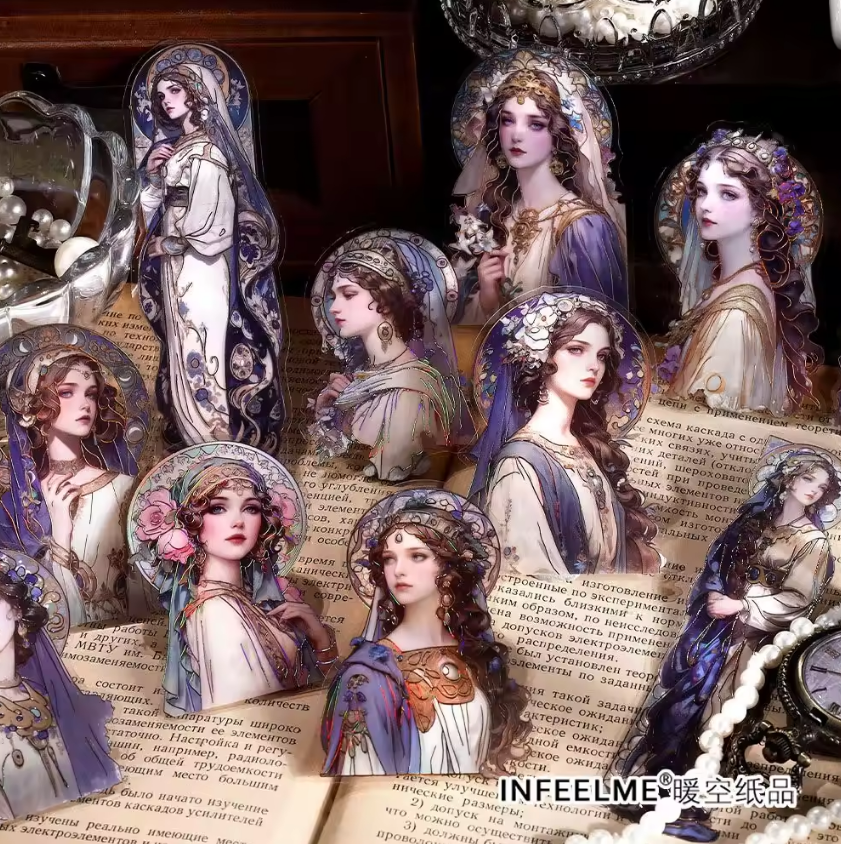 10pcs/pack Romantic Reverie Series Vintage Characters Sticker Pack for scrapbook