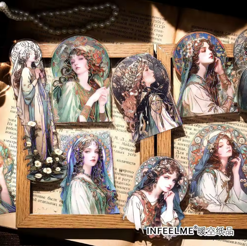 10pcs/pack Romantic Reverie Series Vintage Characters Sticker Pack for scrapbook
