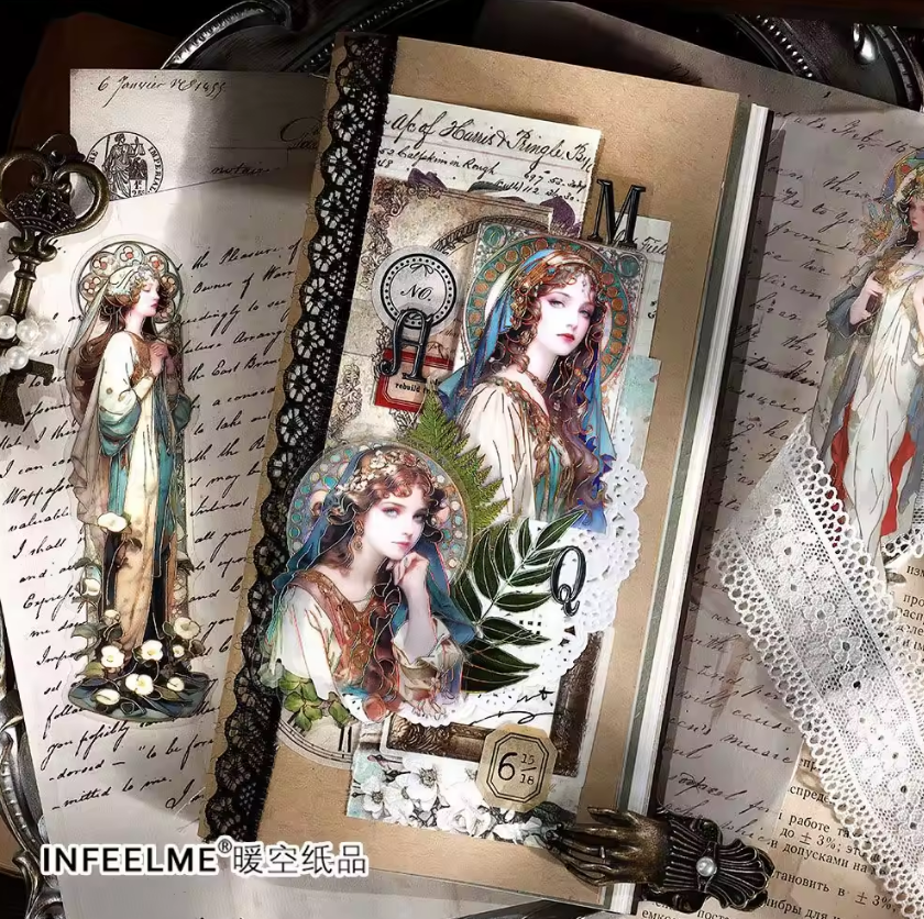 10pcs/pack Romantic Reverie Series Vintage Characters Sticker Pack for scrapbook