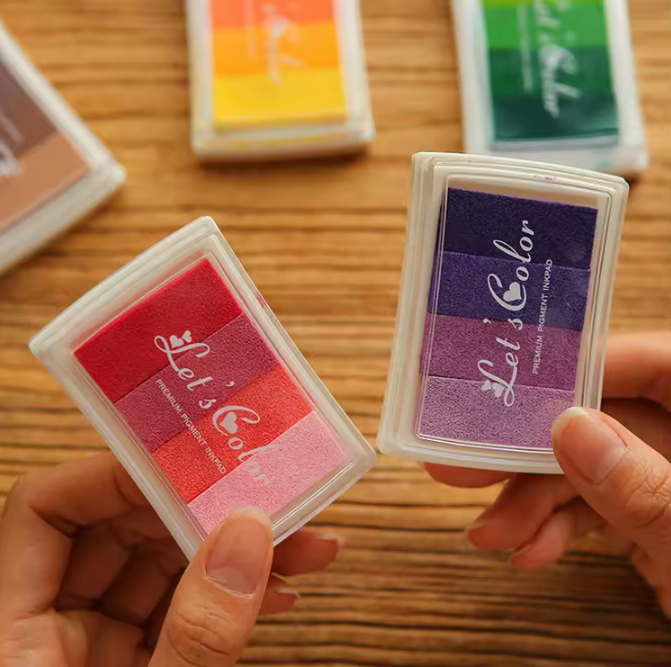 1pc Cute Gradient Stamp Ink Pad