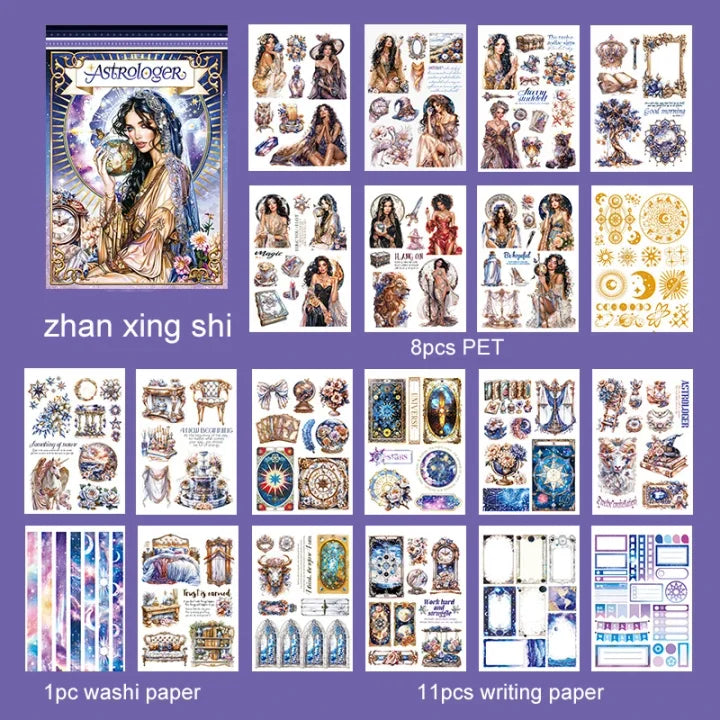 20 Sheets Creative world of fantasy snow and Ice Sticker Book