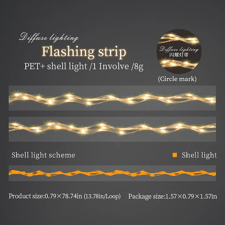 20mm*200cm Diffuse Lighting Streaming Shadow Series Shell Light Tape