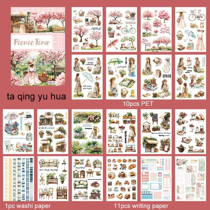 20 Sheets Creative world of fantasy snow and Ice Sticker Book