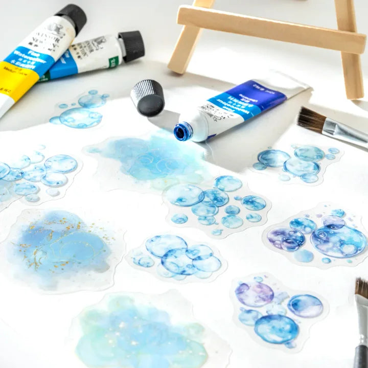 20 Pcs Color Bubble Series Watercolor Bubble Landscaping Material stickers