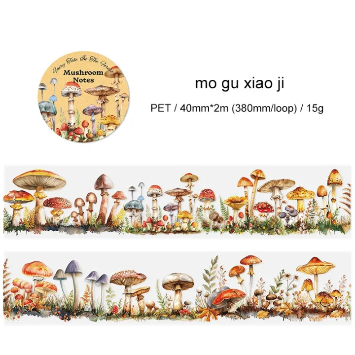 40mm*200cm Fairy Tale in The Forest Series Vintage Plant Flower Pet Tape