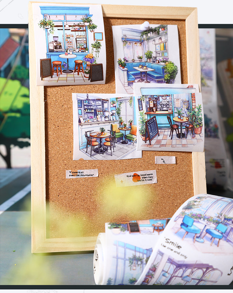 80mm*200cm Encounter Slow Time Series Vintage City Street Washi Tape