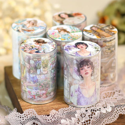 60mm*200cm Floral Fragrance Dance Series Vintage Character Flower Landscaping Pet Tape