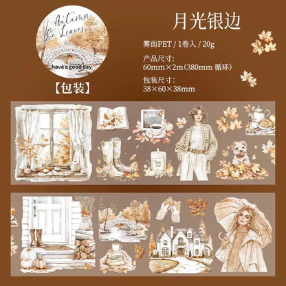 1 Roll Leaves in Your Album Series Autumn Matte Pet Tape