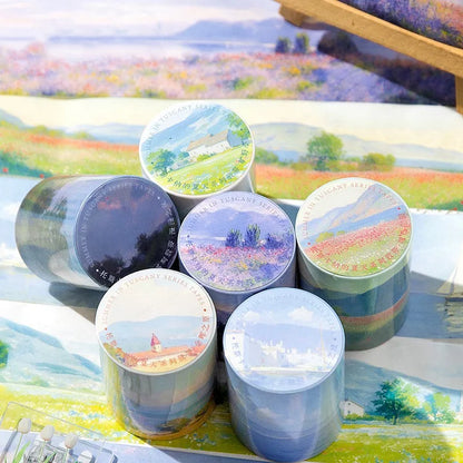 50mm*200cm Summer in Tuscany Series Oil Painting Landscaping Washi Tape