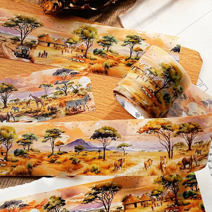 2M Roll Free Wind Series Vintage Natural Scene Landscape Pet Tape