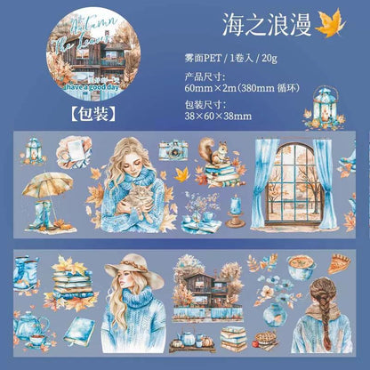 1 Roll Leaves in Your Album Series Autumn Matte Pet Tape