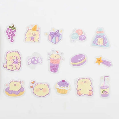 40 Pcs Cute Cartoon Animals Candy kawaii Journal Stickers