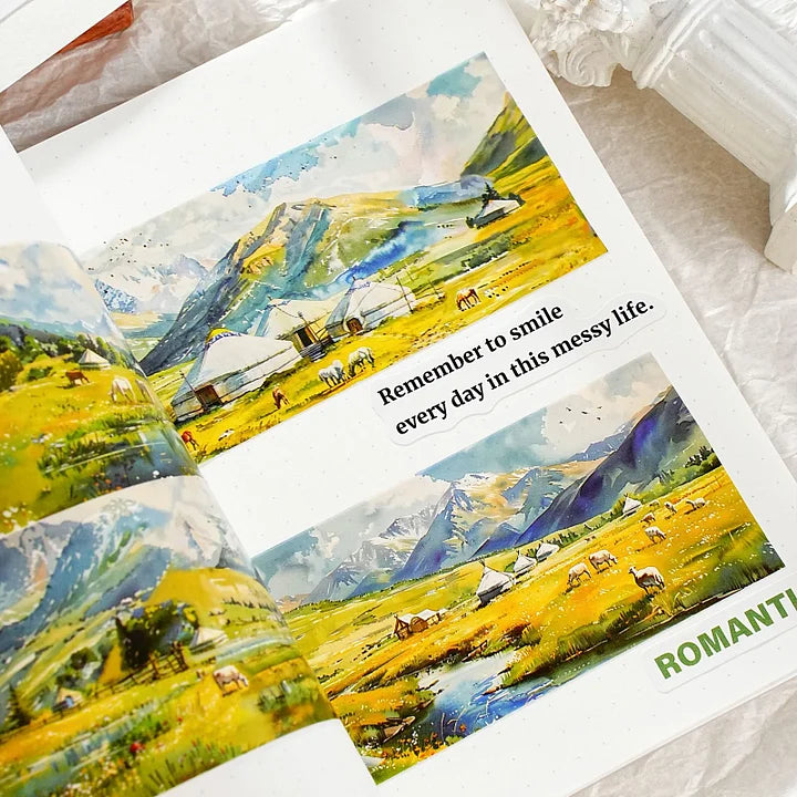 2M Roll Free Wind Series Vintage Natural Scene Landscape Pet Tape