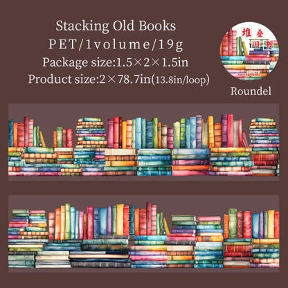 1 Roll Book Ocean Cruise Series Reading PET Tape