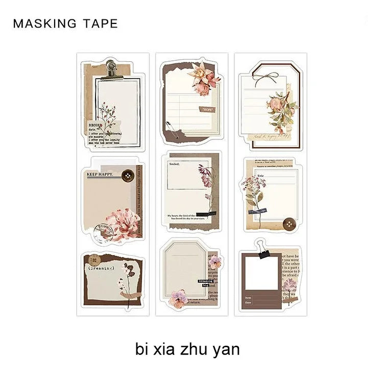 6 Sheets Flower Messenger Series Simple Border Landscaping Strip Tape