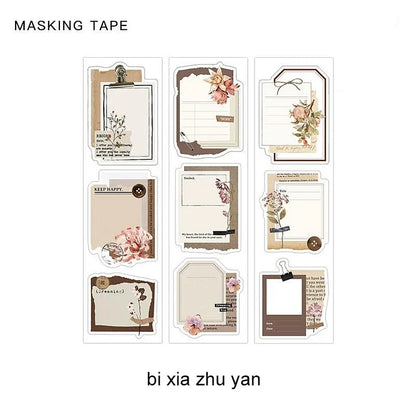 6 Sheets Flower Messenger Series Simple Border Landscaping Strip Tape