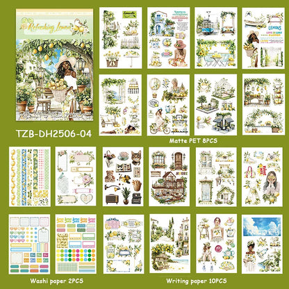20 Sheets Nightfall Island Style Creative Sticker Book