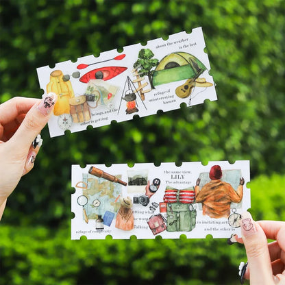 60mm*200cm My Travel Diary Series Kawaii Travel Landscaping PET Tape