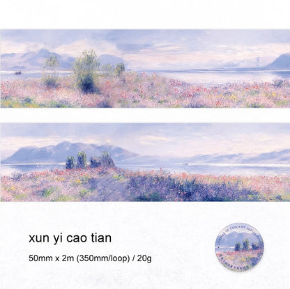 50mm*200cm Summer in Tuscany Series Oil Painting Landscaping Washi Tape