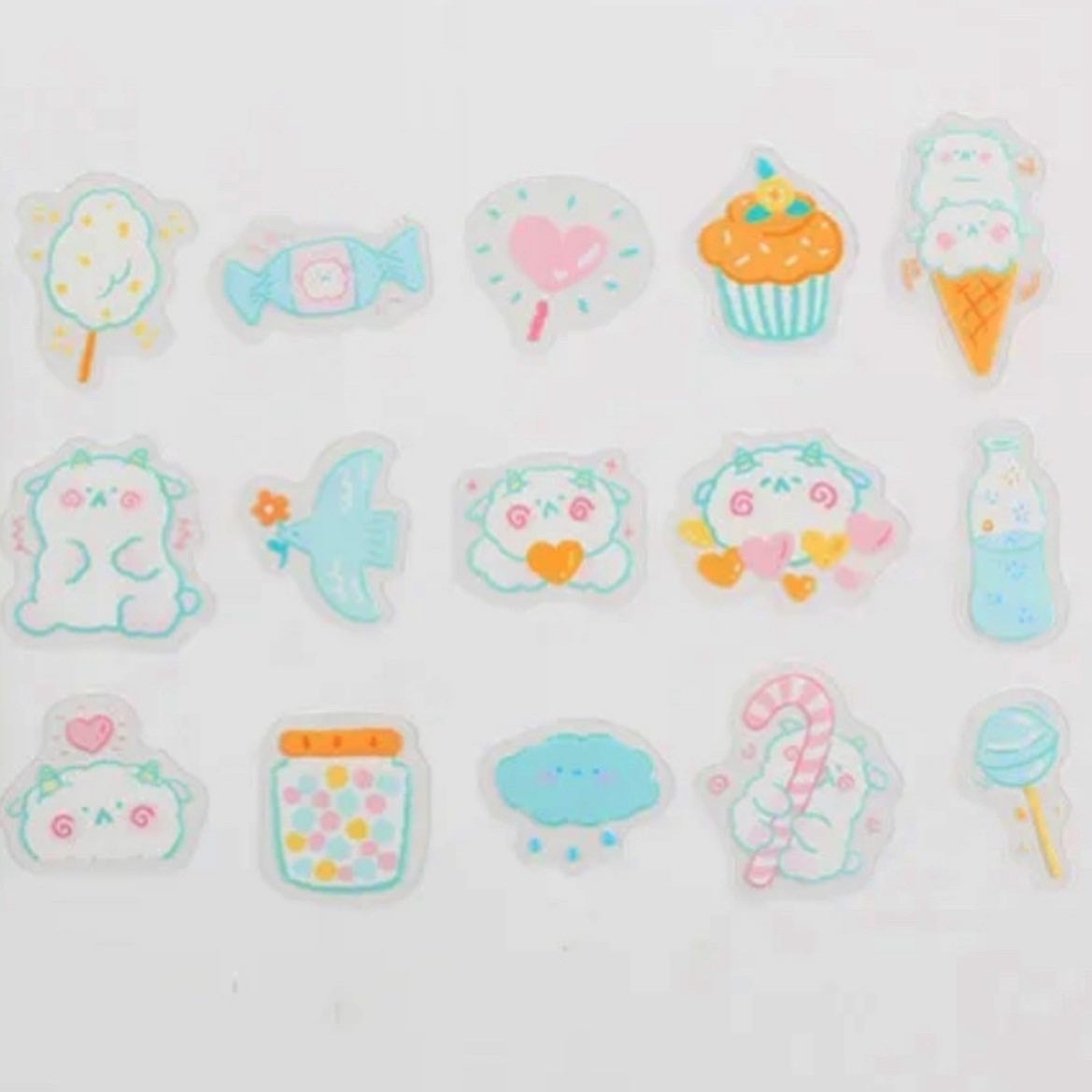 40 Pcs Cute Cartoon Animals Candy kawaii Journal Stickers